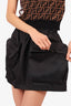 Prada Black Re-Nylon Pocket Front Mini Skirt Size 40