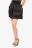 Prada Black Re-Nylon Pocket Front Mini Skirt Size 40