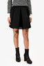 Maje Black A-line Pleated Zip-Up Mini Skirt Size 1