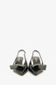 Prada Black Leather Folded Strap Slingback Pumps Size 38
