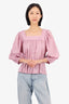 Horses Atelier Purple/White Polka Dot Blouse Size 2