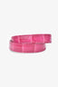 Hermès 2012 Pink Alligator Double Tour PHW Bracelet Size S