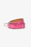 Hermès 2012 Pink Alligator Double Tour PHW Bracelet Size S