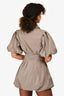 Jonathan Simkhai Saje Green Cotton Puff Sleeve Mini Dress Size 0