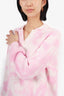 Ellie Mae Pink/White Collard with Neck Sweater Size X-Small