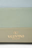 Valentino Green/ Light Blue Leather Striped Patch My Rockstud Top Handle Bag