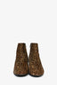 Saint Laurent Leopard Velvet Ankle Booties Size 39
