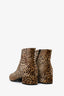 Saint Laurent Leopard Velvet Ankle Booties Size 39