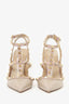 Valentino Nude Cage Rockstud Paten Leather Heels size 38