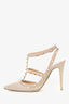 Valentino Nude Cage Rockstud Paten Leather Heels size 38
