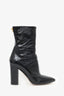 Valentino Black Patent Leather 110mm Ankle Boot Size 38.5