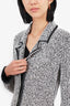Escada Black/White Tweed Long Cardigan Size 34