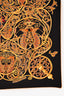 Hermès Black/Yellow Silk "La Charmante Aux Animaux" Carre 90
