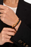 Hermès Gold Plated/Black Metal/Leather Jumbo H Double Tour Bracelet