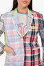 Thom Browne Multicoloured Check Cotton Blazer Size 44