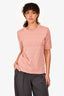 Fendi Pink Cotton FF Logo T-Shirt Size 44