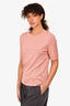 Fendi Pink Cotton FF Logo T-Shirt Size 44