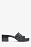 Gucci Black Rubber Logo Heeled Sandals Size 38