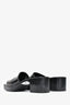 Gucci Black Rubber Logo Heeled Sandals Size 38