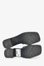 Gucci Black Rubber Logo Heeled Sandals Size 38