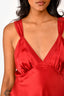 Reformation Maroon Silk Slip Maxi Dress Size M