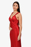Reformation Maroon Silk Slip Maxi Dress Size M
