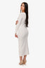 Dissh White Knit Sweetheart Neckline Maxi Dress Size 8