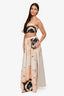 COS Beige Bead Patterned Bandeau + Maxi Skirt Set Size 36
