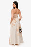 COS Beige Bead Patterned Bandeau + Maxi Skirt Set Size 36
