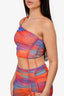 Camila Coelho Orange/Blue Mesh Cut-Out Dress Size XXS