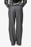 Reformation Grey Pinstripe Wide Leg Trousers Size 8