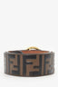 Fendi Brown Leather FF Embossed Belt Size 65/25.5