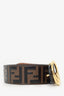 Fendi Brown Leather FF Embossed Belt Size 65/25.5
