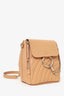 Chloe Brown Leather Quilted Faye Backpack