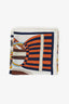 Hermes Brown/Orange Silk Printed Scarf