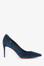 Christian Louboutin Blue Suede 'Kate 85' Heels Size 37.5