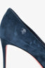 Christian Louboutin Blue Suede 'Kate 85' Heels Size 37.5