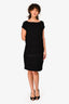 Pre-Loved Chanel™ Black Wool CC Midi Sleeveless Dress Size 42
