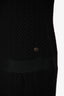 Pre-Loved Chanel™ Black Wool CC Midi Sleeveless Dress Size 42