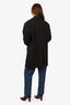 Burberry Black Wool Double Breasted Coat Size 56 Mens