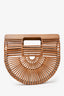 Cult Gaia Brown Bamboo Ark Clutch