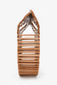 Cult Gaia Brown Bamboo Ark Clutch