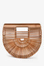 Cult Gaia Brown Bamboo Ark Clutch