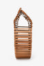 Cult Gaia Brown Bamboo Ark Clutch