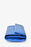Bottega Veneta Blue Leather Intrecciato Long Wallet (As Is)