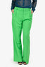Samsoe Samsoe Neon Green Wide Leg Trousers Size M