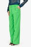 Samsoe Samsoe Neon Green Wide Leg Trousers Size M