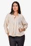 Isabel Marant Etoile Cream Linen Zip Light Jacket Size 38