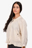 Isabel Marant Etoile Cream Linen Zip Light Jacket Size 38
