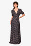 Ba&sh Black Printed Wrap Maxi Dress Size 2